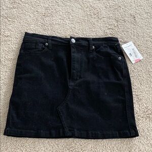 NWT Black Denim Mini Skirt Casual